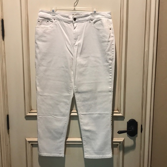 Chico’s White Denim Skimmer Jeans - Picture 1 of 7
